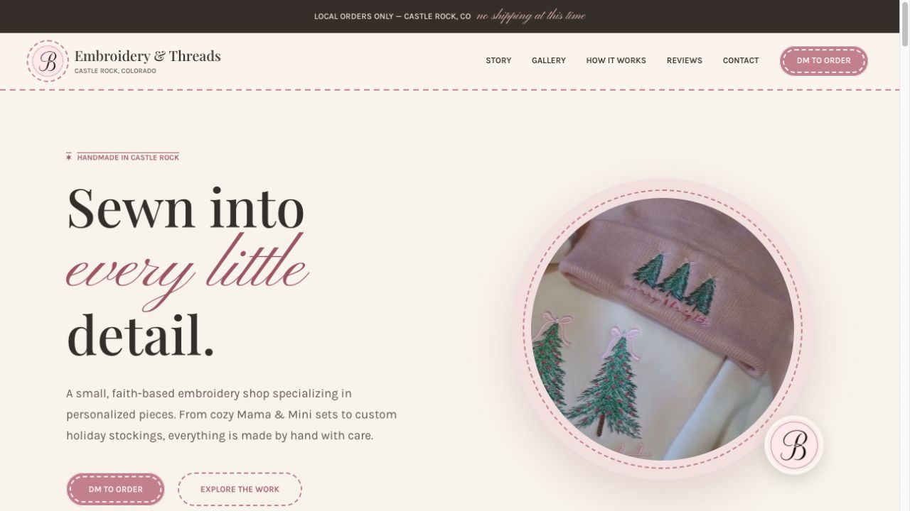 Embroidery & Threads custom embroidery website